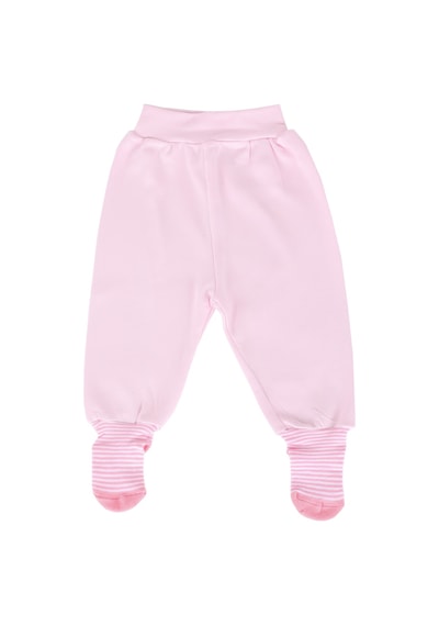 Baby Shez Yenidoğan Bebek Çoraplı Tek Alt Pantolon Pembe