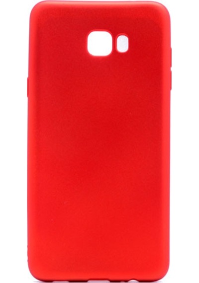 Samsung Uyumlu Galaxy C9 Pro Kilif Mat Estetik Silikon Kirmizi 251607810