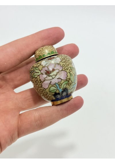 Antika Cloisonne Minyatür Kavanoz 5,4x4,2cm 136