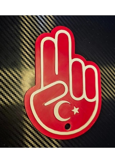 Ayyıldız Jdm El Arka Silecek El Sallama Plastik Aparat 3d Kaliteli Aksesuar Büyük Boy