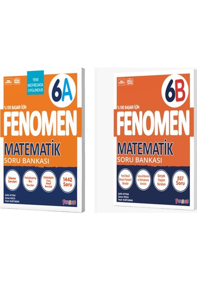 Fenomen 6. Sınıf Matematik A + B Soru Bankası Seti 2 Kitap Fenome