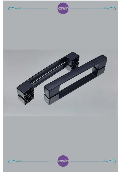 Köprü Alüminyum Metal Lüks Modern Mobilya Çekmece Mutfak Dolabı Kulpu Siyah 96mm
