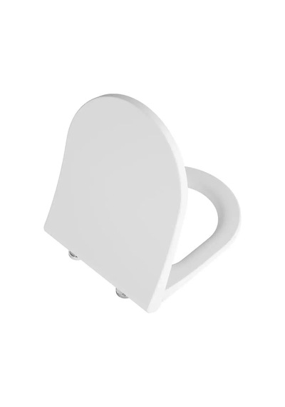 131-001r009 VitrA Integra Round Yavaş Kapanır Klozet Kapağı, Metal Menteşeli, Kolay Sökülebilir, Mat Beyaz