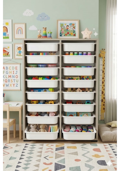 16 Adet Orta Boy Çekmeceli 110 Cm Gri Çocuk Odası Oyuncak Dolabı Ve Çok Amaçlı Saklama Ünitesi - Depolayıcı Düzenleyici Organizer 16 Adet Orta Boy Çekmeceli 110 Cm Gri Çocuk Odası Oyuncak Dolabı Ve Çok Amaçlı Saklama Ünitesi - Depolayıcı Düzenleyici Organizer