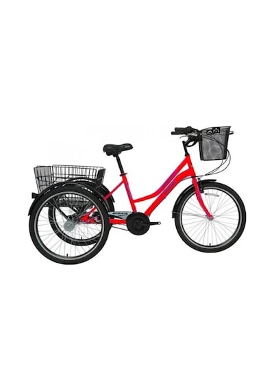 Bisan Porter Üç Tekerli Bisiklet 39cm V 24 Jant 3 Vites Kırmızı Siyah Kırmızı