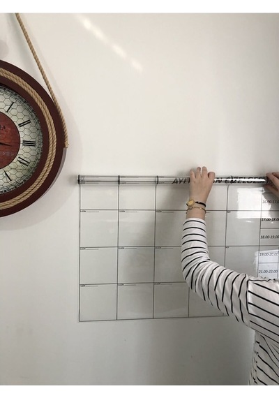 Aylık Planlayıcı Akıllı Kağıt Tahta Takvim Silgili Kalem Hediye