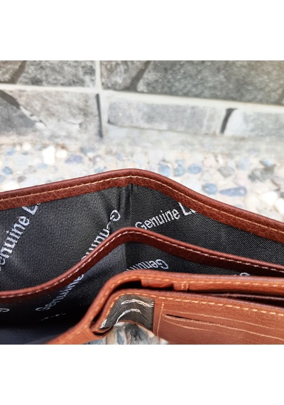 Gvnbag Hakiki Deri Erkek Yatay Büyük Boy Taba Cüzdan Gvn-0136