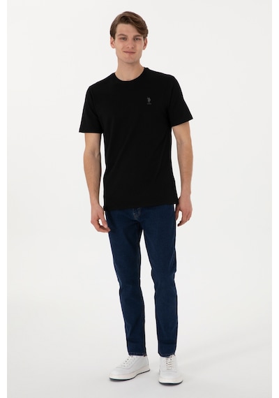 U.S. Polo Assn. Erkek Regular Fit Bisiklet Yaka Siyah Tişört 50299544-VR046 U.S. Polo Assn. Erkek Regular Fit Bisiklet Yaka Siyah Tişört 50299544-VR046