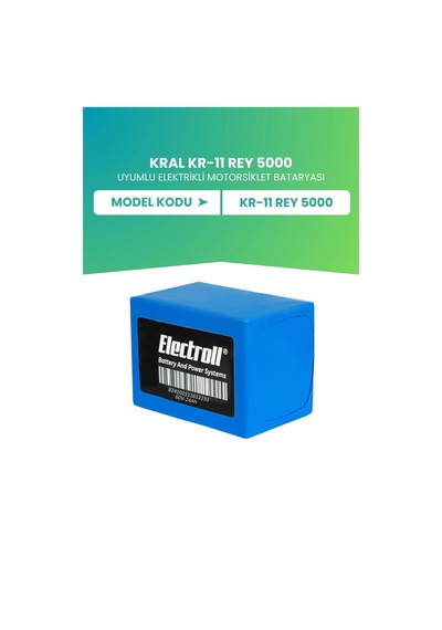 Kral Kr-11 Rey 5000 Uyumlu Batarya Ultra Yüksek Kapasite Lifepo4 60v 24ah Elektrikli Motorsiklet Bataryası