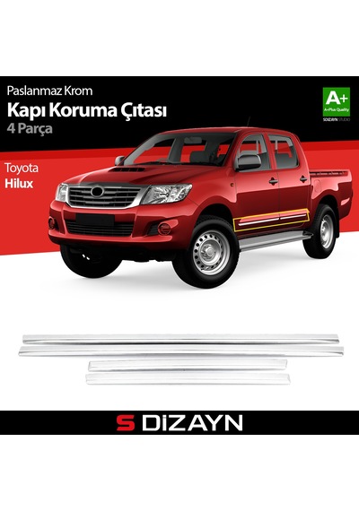 S-Dizayn Toyota Uyumlu Hilux Kapı Koruma Çıtası Krom 2009-2014