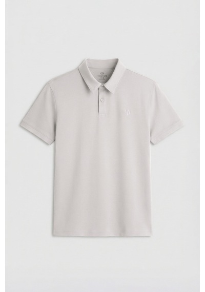 Tommy Life Taş Basic Göğüs Logolu Standart Kalıp Triko Polo Yaka Erkek T-shirt - 87768 Taş