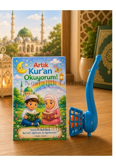 5 Set Kur'an Okuyorum Hediyesi Kur'an Kursu-hatim Töreni Hatırası Pipo Şeklinde Üflemeli Top Tebrik Kartı Hediyeli