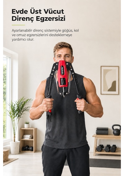 Hidrolik Power Twister 10-200 Kg Ayarlanabilir Dirençli Göğüs Ve Kol Egzersiz Aleti