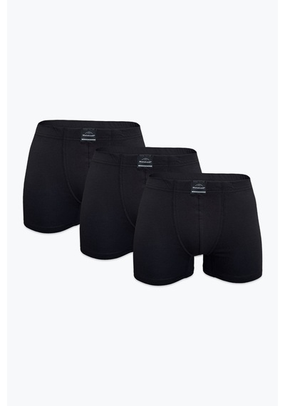 Malabadi Erkek 3'lü Siyah Premium Collection Modal Boxer 3m251