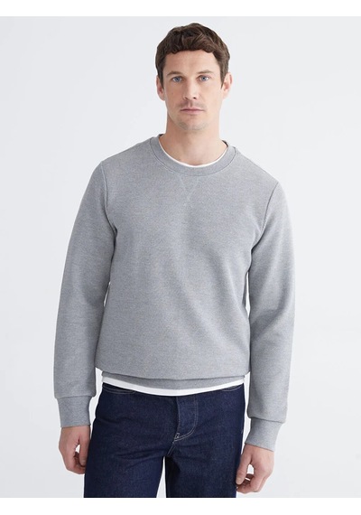 Lc Waikiki Gri Bisiklet Yaka Erkek Sweatshirt