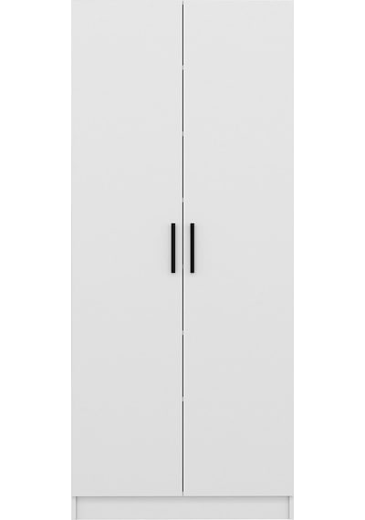 Minar Kale 210 Cm 2 Kapaklı 2b Raf Portmanto Beyaz