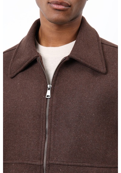 Antioch Regular Fit Dokulu Erkek Mont Kahve