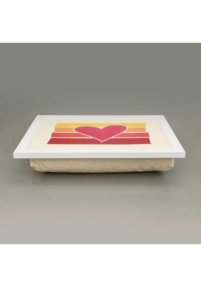 Funnyy Design Heart Tepsili Diz Minderi - Renkli - 34x48 Cm Çok Renkli