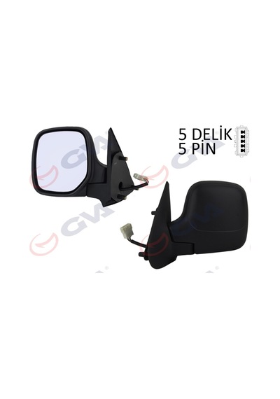 Dış - 49 - Dikiz Aynası Sol Berlıngo-partner 97 Elektrikli Isıtmalı Konveks 5 - Dpmıx-hb - Fiş Vm-118ehl