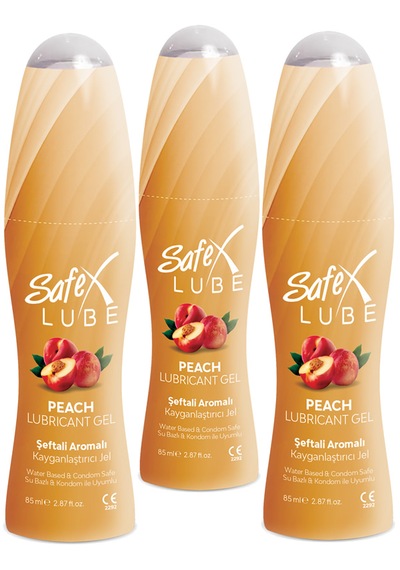 Safex Lube Kayganlaştırıcı Jel Şeftali 3 x 85 ML