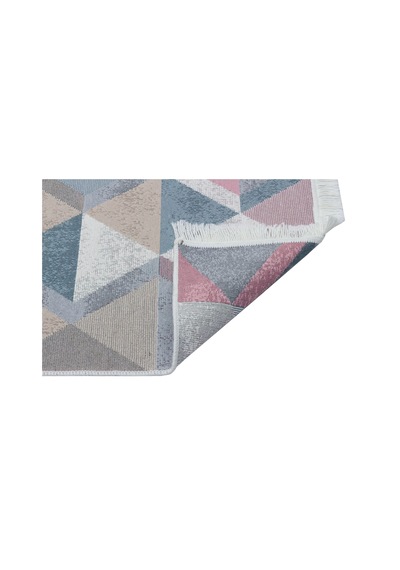 Arya Ar 10 Blue Pink %100 Geri Dönüşümlü Pamuktan Çift Taraflı Yıkanabilir Modern Dekoratif Kilim