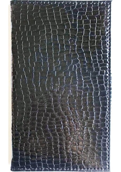 Hesap Sümeni Adisyon Kabı Hakiki Deri Siyah 12 X 20 Cm