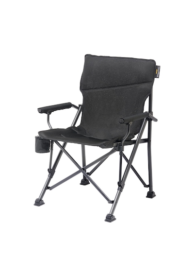 Uquip Roxy Comfort+ Black Edition Yüksek Konforlu Katlanır Kamp Sandalyesi Siyah