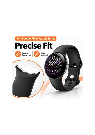 Caseonn Google Pixel Watch 4 41mm Kordon Esnek Spor Silikon Kayış Mavi