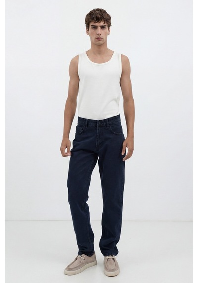Antioch Tapered Fit Erkek Jean Mavi Siyah