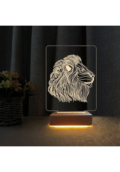 Aslan 3d Led Lamba Hediyelik, Galatasaraylı Hediyesi Gece Lambası