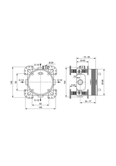 Ideal Standard Easy Box Sıvaaltı - A1000nu- Krom