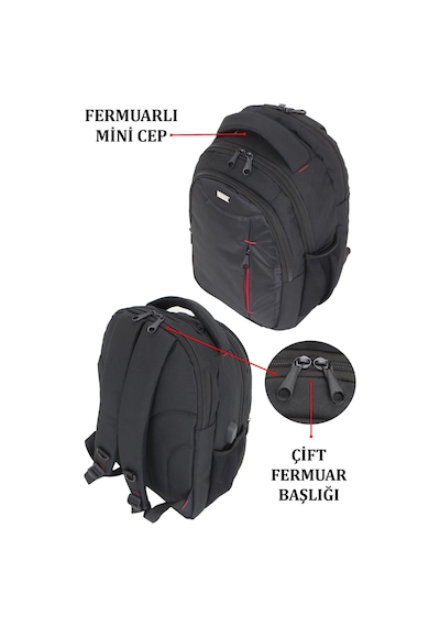 Case Club Usb Aparatlı Laptop Sırt Çantası 15.6 İnç Su Geçirmez Kumaş