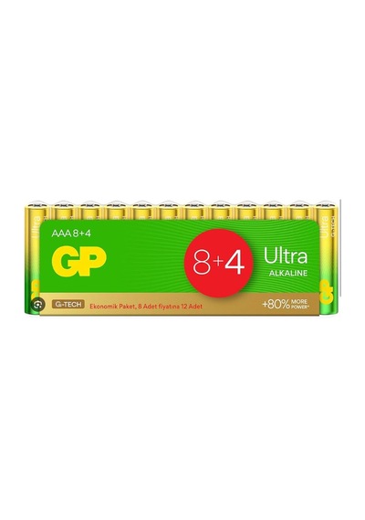 Gp G-tech Lr03 Aaa Boy Ultra Alkalin İnce Kalem Pil 12'li Paket Gp24au-vs12