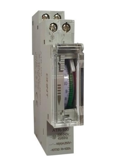Atr-100 Analog Mekanik Zaman Saati Dikey Kadran Günlük 15 Dakika 1 Tırnak 100 Saat Rezervli 24 Saat 1 Na Kontaklı