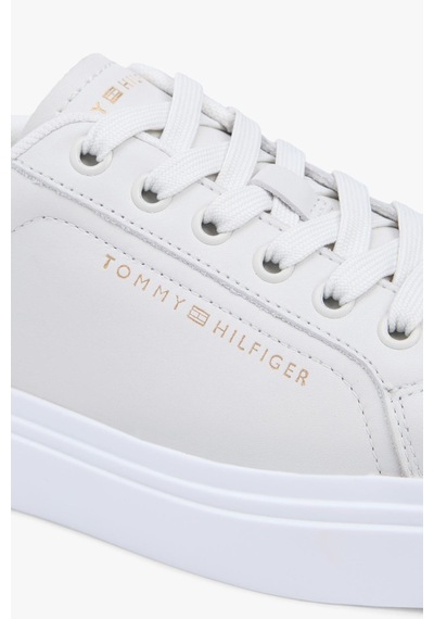 Tommy Hilfiger Th Chic Cupsole Kadın Bej Platform Taban Sneaker-13411 Bej