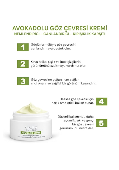 Sinoz Avokado Bomb Nemlendirici ve Arındırıcı Bakım Seti 3'lü