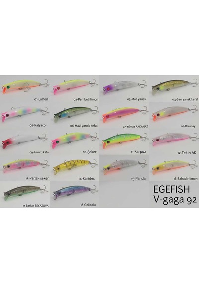 Egefish V Gaga 92 Mm 15.5 Gr Suni Yem