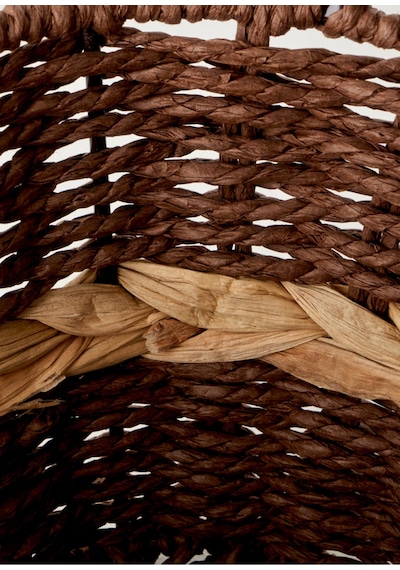 Bella Maison Neroa Kulplu Sepet Naturel 29x24x20 Cm Naturel