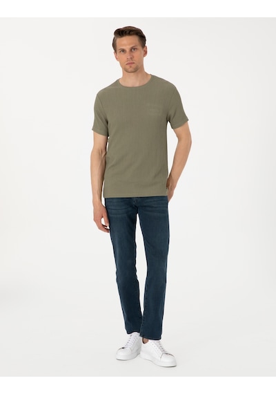 Pierre Cardin Erkek Haki Tişört 50306802-vr027 Haki