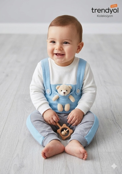 Gülerçocuk Ayıcık Detaylı Askılı Bebek Takımı Sarı Beyaz Uzun Kollu Alt Üst 2 Li Bebek Kombin 6-18 Ay Mavi Gülerçocuk Ayıcık Detaylı Askılı Bebek Takımı Sarı Beyaz Uzun Kollu Alt Üst 2 Li Bebek Kombin 6-18 Ay Mavi