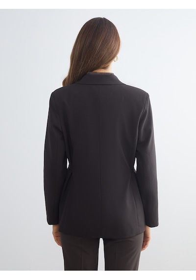 Lcwaıkıkı Classic Kahverengi Beli Kuşaklı Kadın Blazer Ceket