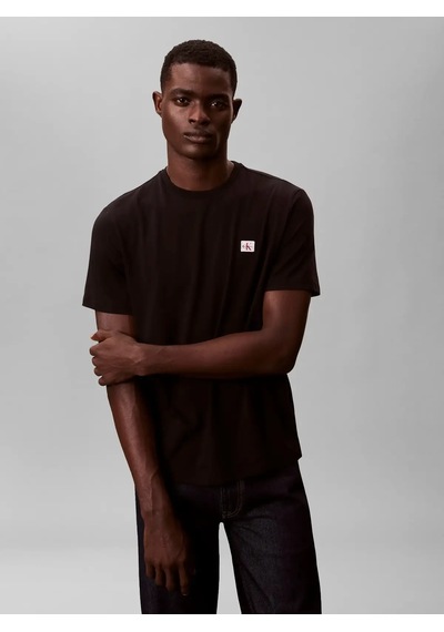 Calvin Klein Ss Woven Label Tee 2, Vaw Siyah 2'li Erkek T-shirt