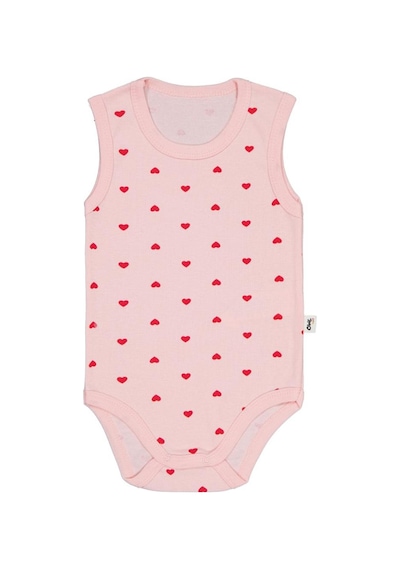 Civil Baby Kalp Baskılı 1-36 Ay Çıtçıtlı Badi Pembe