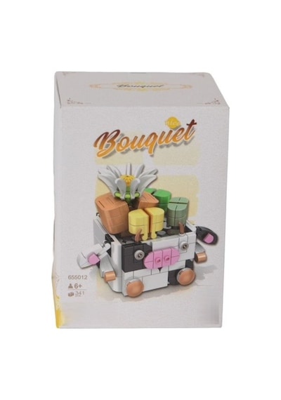 P655012 Hayvan Saksıları Buket Setleri İnek 341 Parça Block Oyuncak 44 Cats