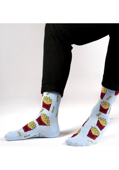 Ozzy Socks Fries Desenli Çorap Çok Renkli