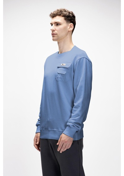 Bad Bear Rise Element Mavi Crewneck Erkek Sweatshirt Mavi