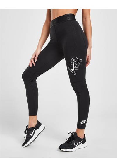 Nike Air Leggings Dm6065-010 Kadın Pamuklu Kumaş Siyah Spor Tayt