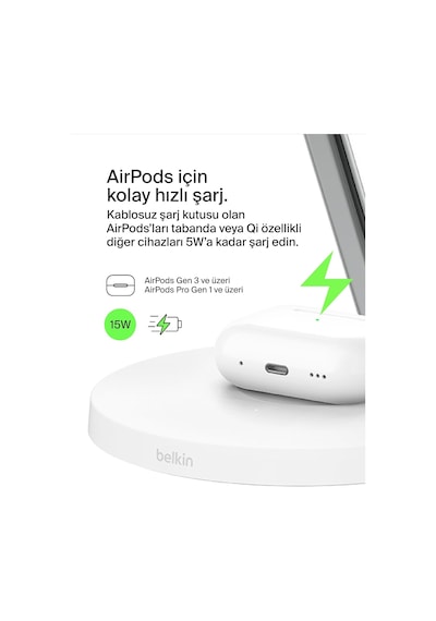 Boostcharge 3'ü 1 Arada Qi2 Şarj Cihazı, Magsafe Uyumlu Kablosuz Şarj İstasyonu, Apple İphone 17 Serisi, Apple Watch, Kaymaz Tabanlı Airpods İçin Qi2 Kablosuz Şarj Aleti, Psu Dahil - Beyaz Çok Renkli Boostcharge 3'ü 1 Arada Qi2 Şarj Cihazı, Magsafe Uyumlu Kablosuz Şarj İstasyonu, Apple İphone 17 Serisi, Apple Watch, Kaymaz Tabanlı Airpods İçin Qi2 Kablosuz Şarj Aleti, Psu Dahil - Beyaz Çok Renkli