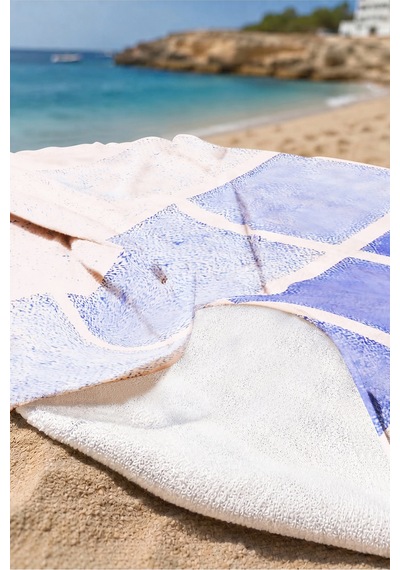 Geometrik Modern Mavi Pembe Plaj Havlusu - Minimalist Pastel Çizgili Hızlı Kuruyan Mikrofiber Havlu Bulut Papatya Geometrik Modern Mavi Pembe Plaj Havlusu - Minimalist Pastel Çizgili Hızlı Kuruyan Mikrofiber Havlu Bulut Papatya