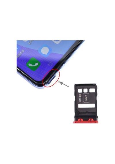 Honor V30 Pro / Honor V30 Uyumlu Sim Kart Tepsisi Kırmızı